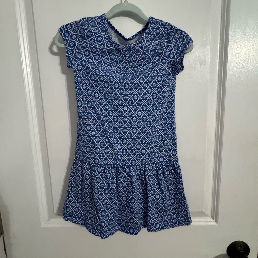 Blue Patterned Kids Dress